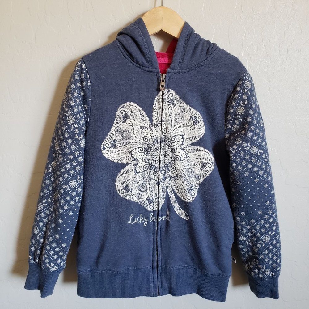Lucky Brand Faux Fur Lined Hooded Jacket Size 7/8